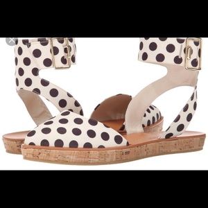 Alice+Olivia Reese Polka-Dot Canvas Sandals